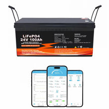 4 x 24 V 100 Ah LiFePO4 Akku mit max 2560 W Leistung 100 A BMS CE- und RoHS-Zertifikate perfekt für Wohnmobile Boote