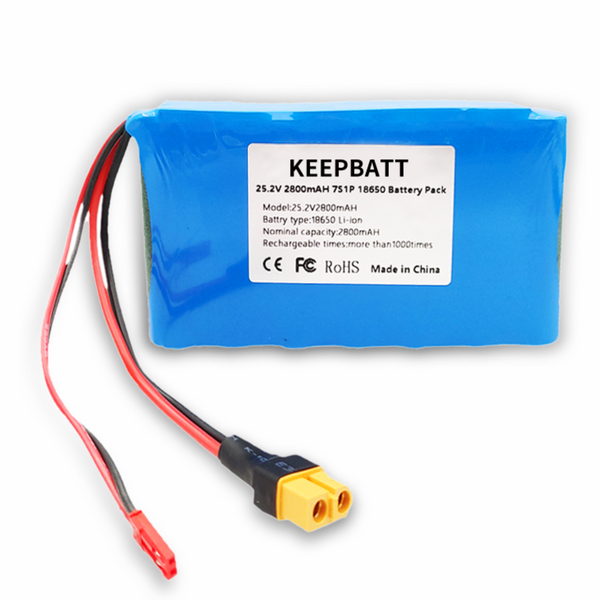 25.2V 2800mah 7S1P elektrischer Rollstuhl Elektroroller elektrisches Vierrad Skateboard kleines Fischbrett langes Brett Käfer Akku