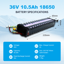 36V 10.5 Ah geeignet für Xiaomi M365 1S Roller mit Kommunikation 10S 3P 18650 Lithium Akkupack Softwareversion