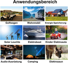 2pcs 12V 100AH LiFePO4 Akku Batterie mit Smart Bluetooth BMS 100A Für Wohnmobil, Solar & Off-Grid-Anwendungen