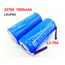4pcs Lii-70A Hochleistungs-3,2V 32700 7000mAh Akku 6500mAh LiFePO4 35A 55A Dauerentladungsakku + Nickelblech