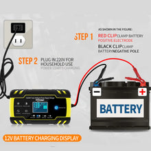 Anhtczyx 12V 24V Blei-Säure-Batterieladegerät Autobatterieladegerät für Motorradbatterie AGM