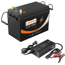 KEEPBATT 12V 100Ah LiFePO4 Batterie mit 14.6 20A Schnellladegerät Tieftemperaturschutz für Elektromotor