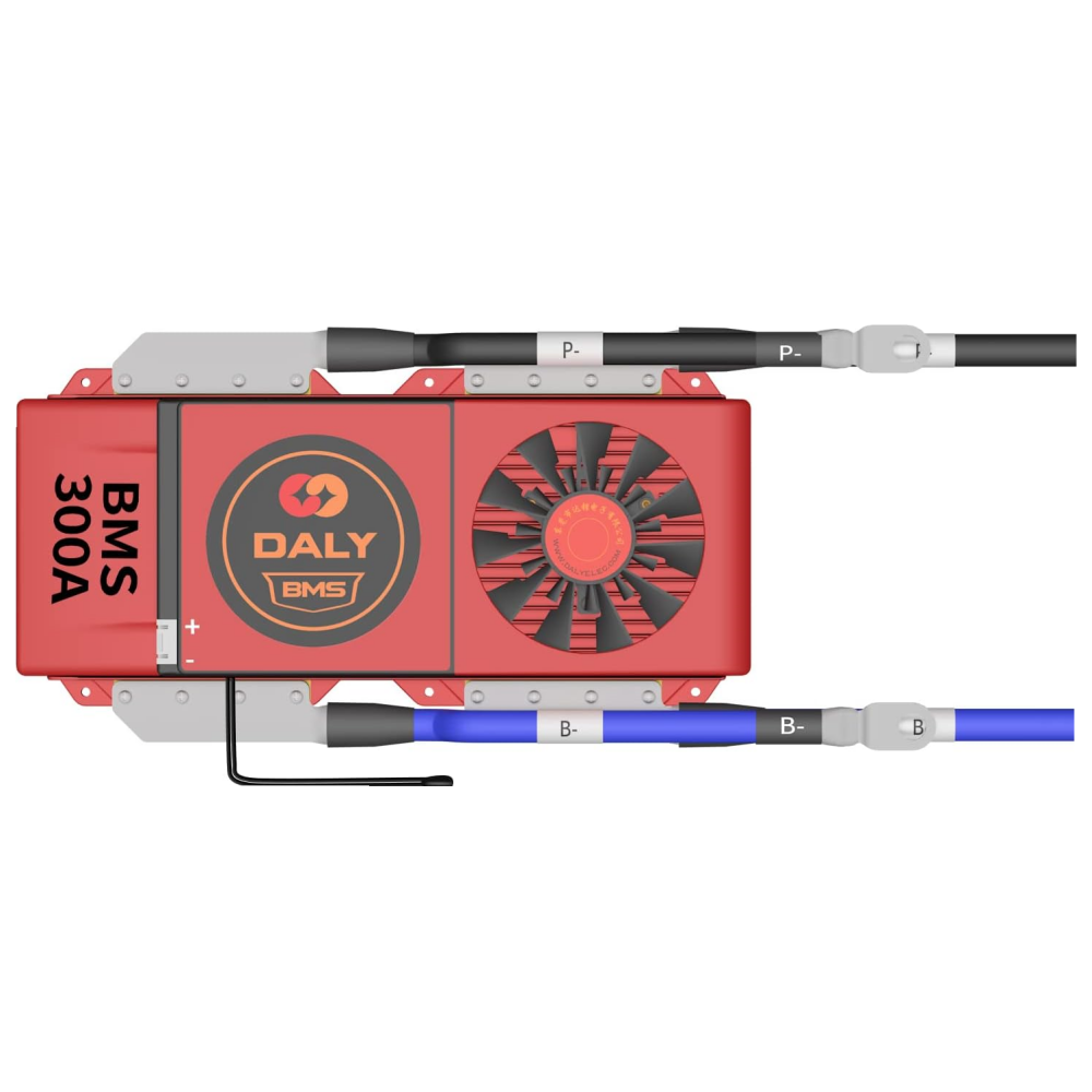 DALY BMS 4S 12V 300A LiFePO4 Batterieschutzplatine Modul PCB mit Lüfter für 18650 Batteriepack 12V