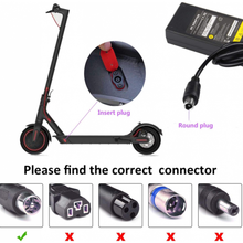 42V  2A Ninebot Elektroroller-Ladegerät, runder RCA-Anschluss, kompatibel mit 36 V Li-Ionen-Akku für Xiaomi M365 Segway