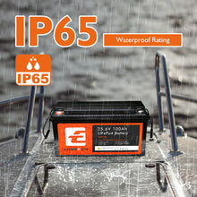 24V 29.2V 100Ah 2560Wh Intelligente LiFePO4 Akku mit 100A BMS Bluetooth perfekt für Wohnmobile Boote