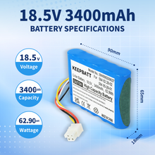 18,5V 3400mAh Li-Ionen-Ersatzakku kompatibel mit Husqvarna Automower 310 Automower 315 Mähroboter