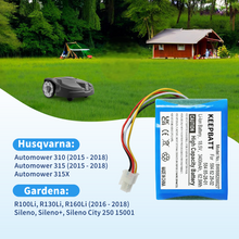 18,5V 3400mAh Li-Ionen-Ersatzakku kompatibel mit Husqvarna Automower 310 Automower 315 Mähroboter