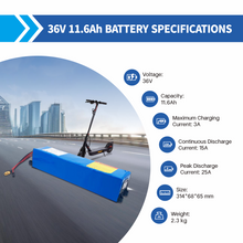 36V 11.6AH 10S4P Ersatzakku für ePowerFun ePF-1/ ePF-1 PRO E-scooter 250W 350W 500W