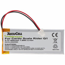 3,7V 320mAh LiPo Akku Passend Für Den Cardo Rider Q1 Scala Rider Q1 Scala Rider Q3 Solo Akku WW452050PL