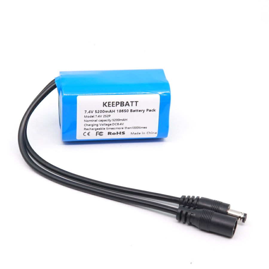 batterie für fahrradbeleuchtung 2S2P 7.4V 5200mAh 18650 Protect Li-ion Akku für Fahrradbeleuchtung – batteryzone-de