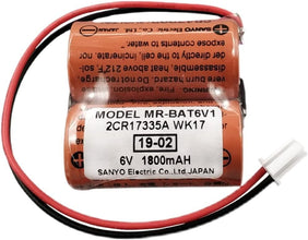 6V 1650mAh 2CR17335A WK17 Lithium Batterie Passend für SANYO MR-BAT6V