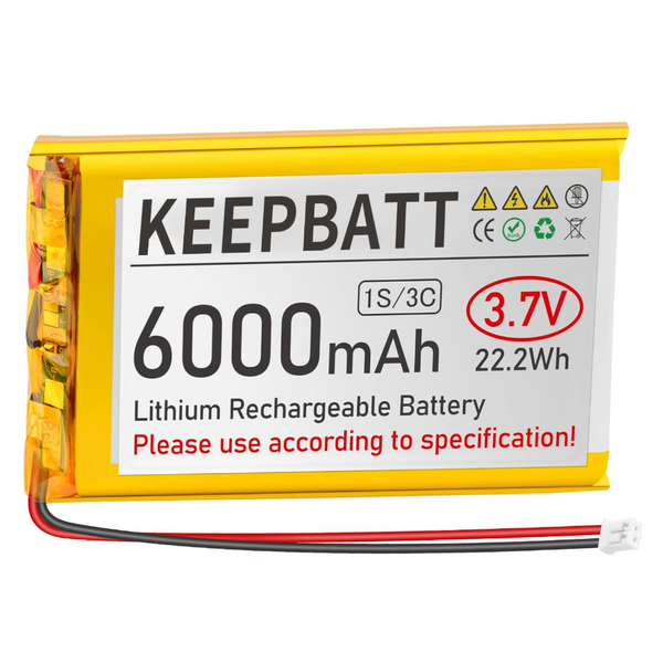 3,7V 6000mAh 906090 LiPo-Akku Wiederaufladbar 1S 3C Mit Schutzplatine PH2.0A-Stecker Für Arduino ESP32-Board RPI-Akkupack