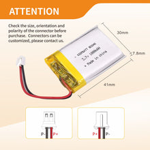 803040 Lipo 3,7V 1000mAh wiederaufladbarer Lithium-Polymer-Akku für GPS