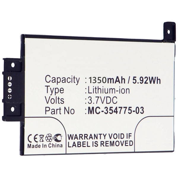 Akku für Amazon Kindle Paperwhite 2014, EY21, DP75SDI, 170-1056-00 3,7 Volt 1350mAh mit 4 Kontakten