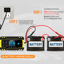 Anhtczyx 12V 24V Blei-Säure-Batterieladegerät Autobatterieladegerät für Motorradbatterie AGM