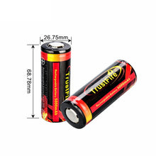 2 pcs 26650 Wiederaufladbarer 3,7V 5000MAh Lithium Ionen Akku mit Geschützter Platine für LED-Taschenlampen