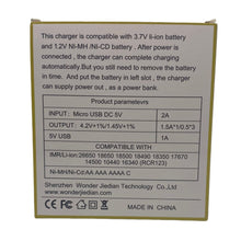 18650 Ladegerät Universal Akkuladegerät für 18650 18500 18350 17670 17500 16340 14500 3.7v Li-Ion NI-MH Akku Batterieladegerät