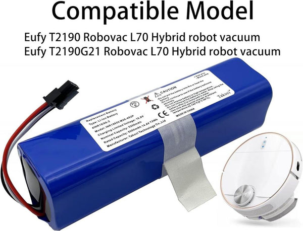 14.4V 5200mAh Akku für Eufy Robovac L70 Hybrid Serie Roboterstaubsauger Lithium Ionen Ersatzakku Passend