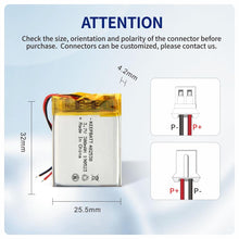 402530 3,7 V 250mAh 300mAh Li-Polymer-Akku für drahtlose Bluetooth-Lautsprecher