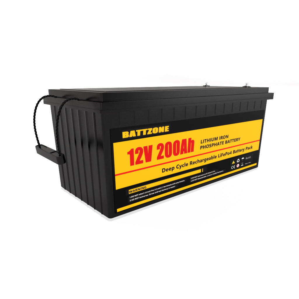 12V 200Ah LiFePO4 Lithium Eisen Akku für Batterie Wechselrichter Auto Wohnmobil Solarsystem 100A