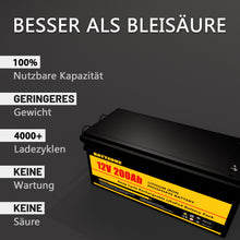 12V 200Ah LiFePO4 Lithium Eisen Akku für Batterie Wechselrichter Auto Wohnmobil Solarsystem 100A 3-5 Arbeitstage Lieferung