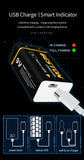 1000mAh Micro USB 9V BESTON Hochwertiger Li-Ionen-Akku für Multimeter und elektronische Instrumente