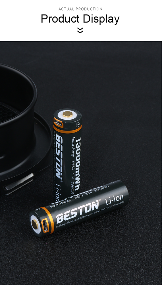 3,6 V 18650 USB Aufladbare Lithium-Batterie 3500mAh Li-Ion batterien für Taschenlampe Beston