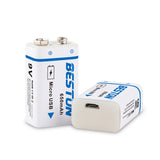9v 650mAh BESTON High quality USB Li ion Lithium Rechargeable Battery for Multimeter and Electronic Instrument