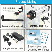 EU Lagerhaus 24V 10Ah Batterie S006 Silber- lithium-ionen Ebike Batterie mit 15A BMS für Im Freien ebike