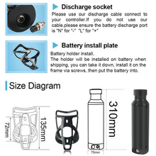 36V 10.5Ah Batterie S001 lithium-ionen Ebike Batterie mit BMS USB für Motor Notfall backup Batterie Motor