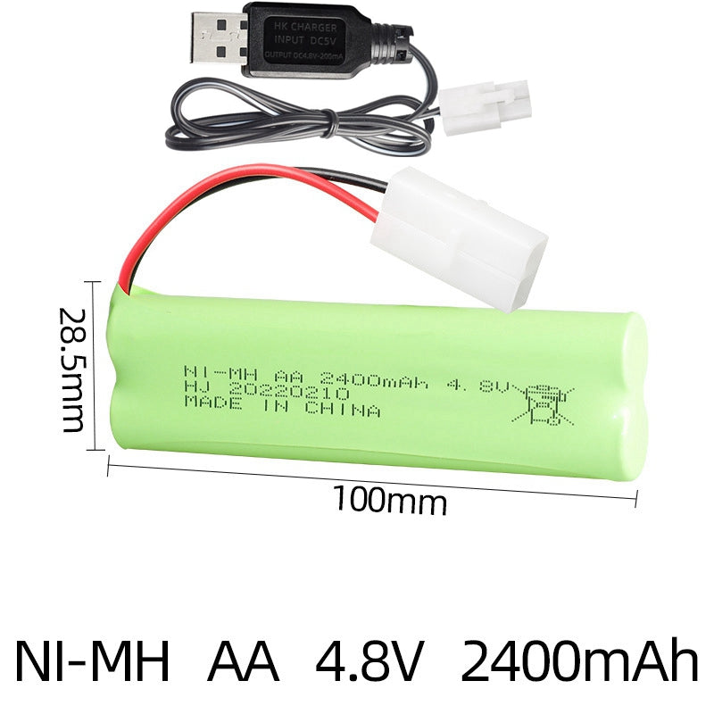 4,8V 2400mAh AA NiMH Ni-Mh Akkupack mit USB Ladegerät für ferngesteuertes Spielzeug