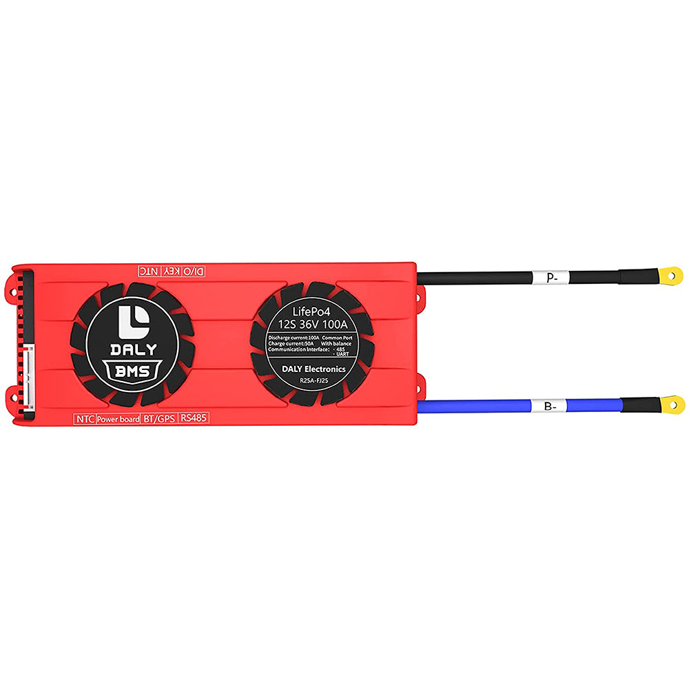Daly smart bms Lifepo4 12S 36V 100A with Fan  bluetooth 33 65 184