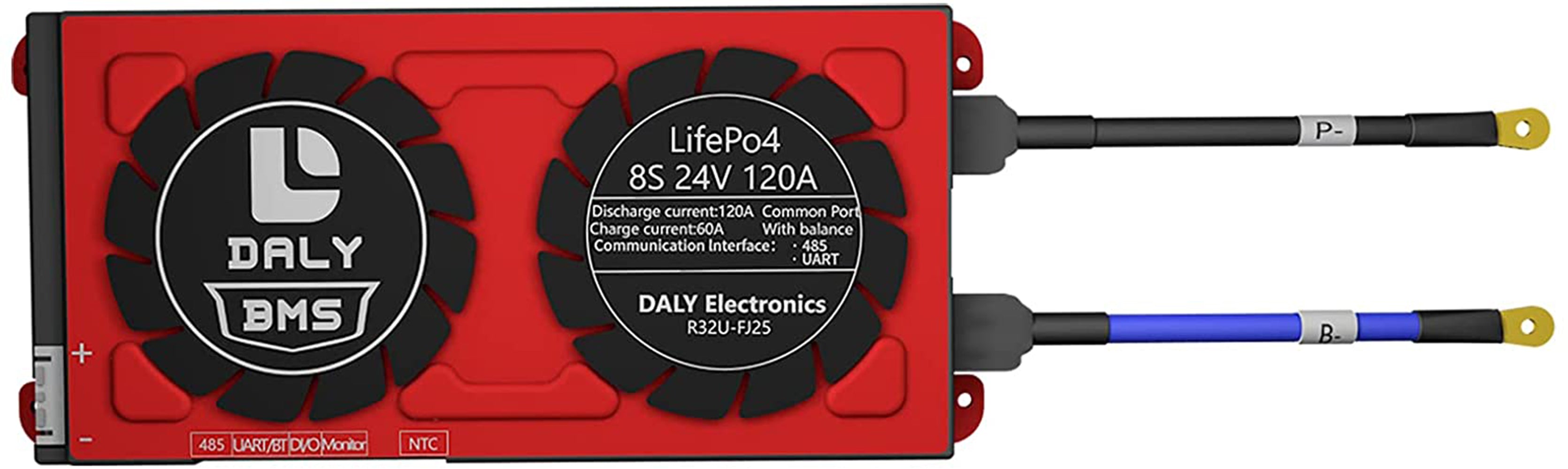 Daly smart bms Lifepo4 8S 24V 120A with Fan bluetooth 20 95 212
