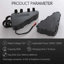 52V 20AH U004 30A BMS Elektrische Fahrra Ebike Akku Lithium-ionen Dreieck Batterie mit Ladegerät Im Freien