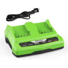 2Port 29862 Ladegerät 24V für G-24 Greenworks 24V Lithium Akku Dual Port Schnellladegerät