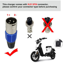 54,6 V 4 A Netzteil für E-Bike Mobility Scooter 48 V Lithium-Batterieladegerät 3-poliger XLR-Anschluss