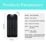 3,7 V 4,2 V schnelles intelligentes Batterieladegerät 2 Steckplätze Ladegerät für 18650 21700 26650 16430 wiederaufladbare Batterien