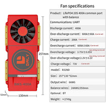 Daly smart bms Lifepo4 20S 60V Li-ion 20S 72V 400A with Fan bluetooth 52 130 257