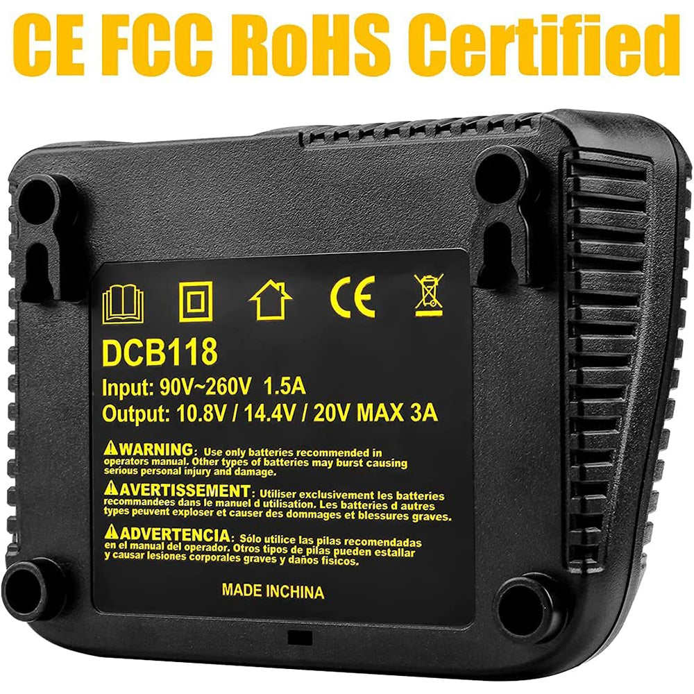 DEWALT Battery Charger DCB112 Li-Ion Battery Charger For DEWALT – 2A, 10.8V– 20V Max, Overcharge & Overheat Protection, Compact With Detachable Cord DEWALT Battery Charger DCB112 Li-Ion Battery Charger For DEWALT – 2A, 10.8V– 20V Max, Overcharge & Overheat Protection, Compact With Detachable Cord