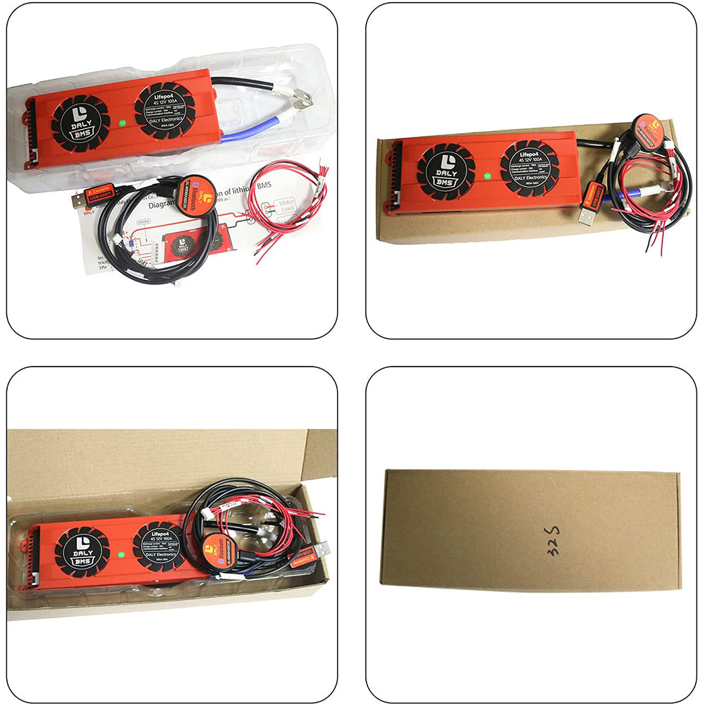 Daly smart bms Lifepo 4S 12V 100A FAN  bluetooth BMS board ithium battery protection Board 3365184