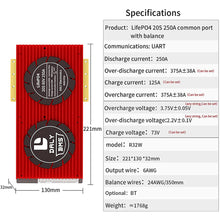 Daly smart bms Lifepo4 20S 60V Li-ion 20S 72V 250A  bluetooth BMS board 32130221