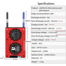 Daly BMS LiFePO4 BMS 4S 12V 40A separate Lithiumbatterie BMS