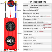 Daly smart bms Lifepo4 24S 72V 100A with FAN bluetooth 33 65 184