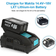 DC18RC Ersatz Akku Ladegerät für Makita 14.4V-18V Lithium Ionen Akku Kompatibel mit BL1815 BL1830 Batterieladegerät