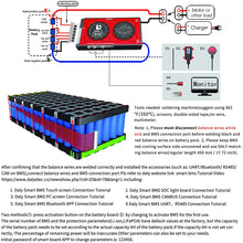 Daly smart bms Lifepo4 20S 60V Li-ion 20S 72V 60A bluetooth 18 66 128