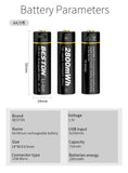 4PCS Micro USB 1,5 V Li-Ion Wiederaufladbare AA Batterie für Spielzeug BESTON