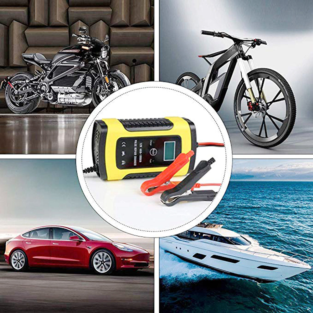 EYPINS Auto Batterie Ladegerät, 6V/8V/12V/16V/24V Smart vollautomatisches  Universal KFZ-Ladegerät mit Bildschirm, Erhaltungsladegerät 0-10A  Wartungsladegerät für Gel-, AGM-, STD/Blei-Säure-Batterien: : Auto  & Motorrad