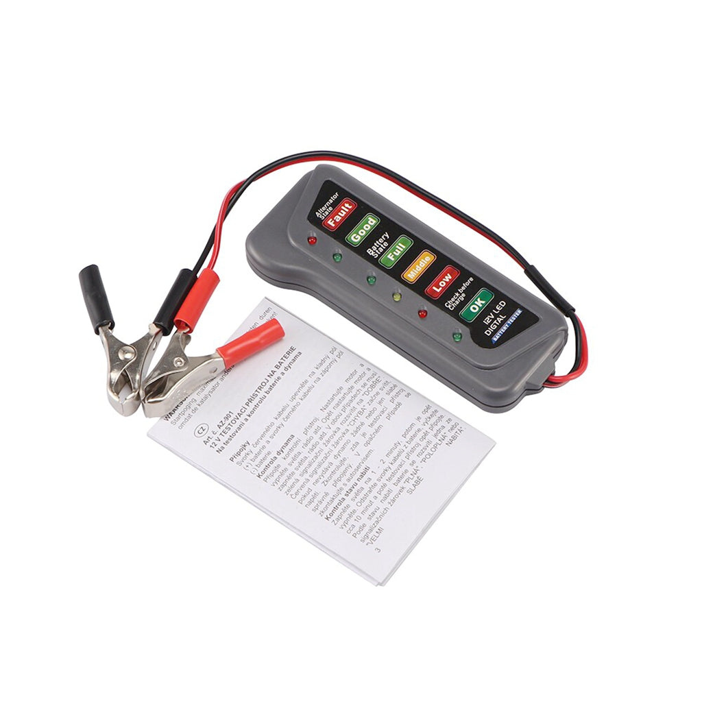 12V Auto Batterie Tester Digitale Lichtmaschine Tester 6 Led-leuchten Display Auto Diagnose Werkzeug Auto Batterie Tester Für Auto lkw 12V