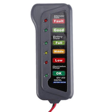 12V Autobatterietester 6 LED-Leuchten Anzeige Autodiagnosewerkzeug Autobatterietester Für PKW 12V